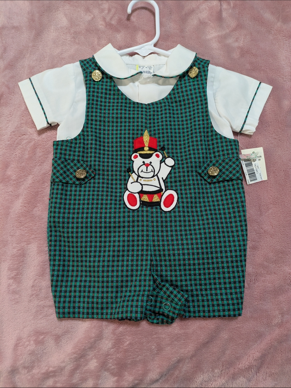 Vintage Baby Boy Two Piece Romper Outfit